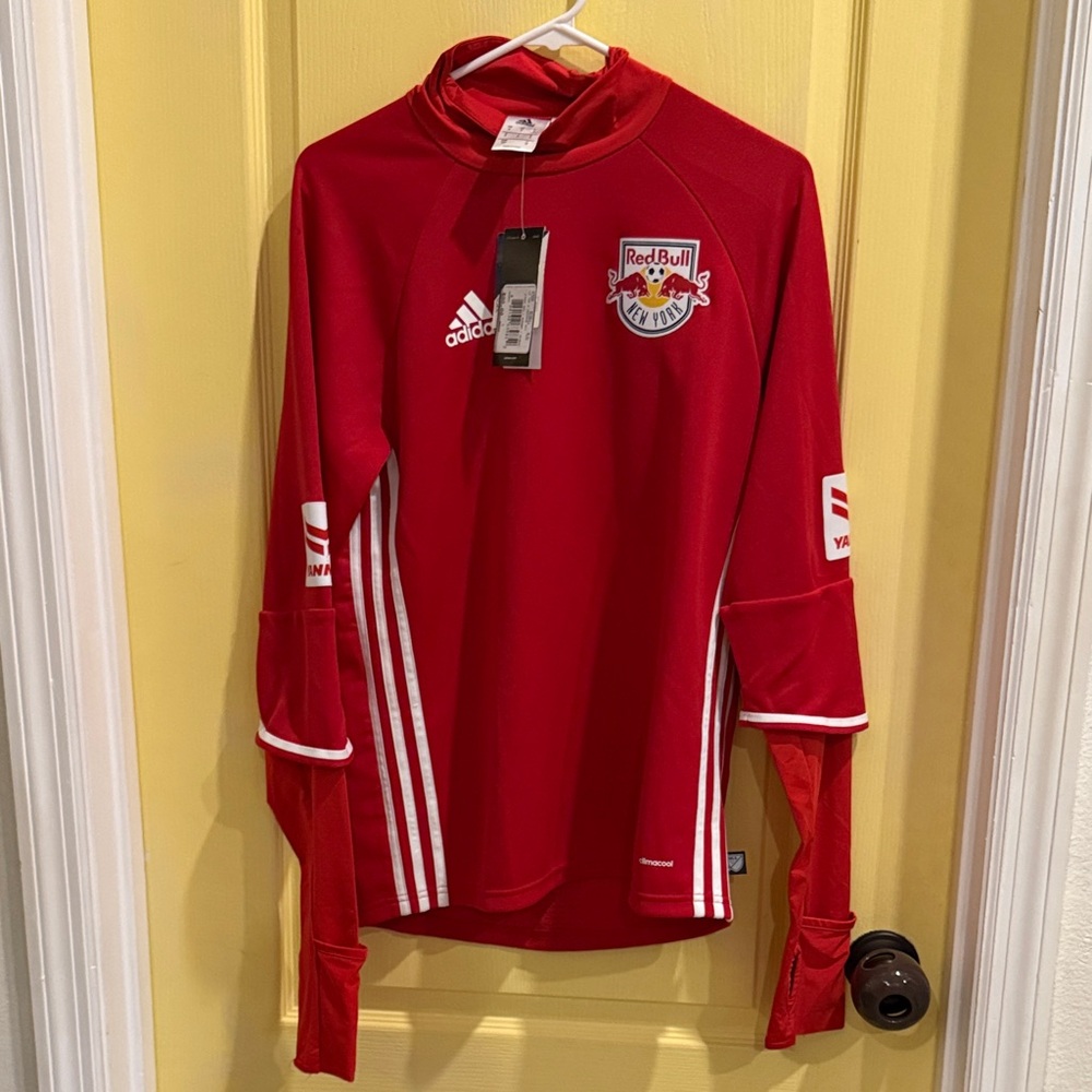 adidas Red New York Red Bulls Long Sleeve Soccer Jersey